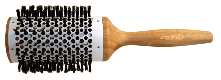 La brosse à cheveux rondeprofessionnelle Bamboo Line Ø 58 mm poils de sanglier